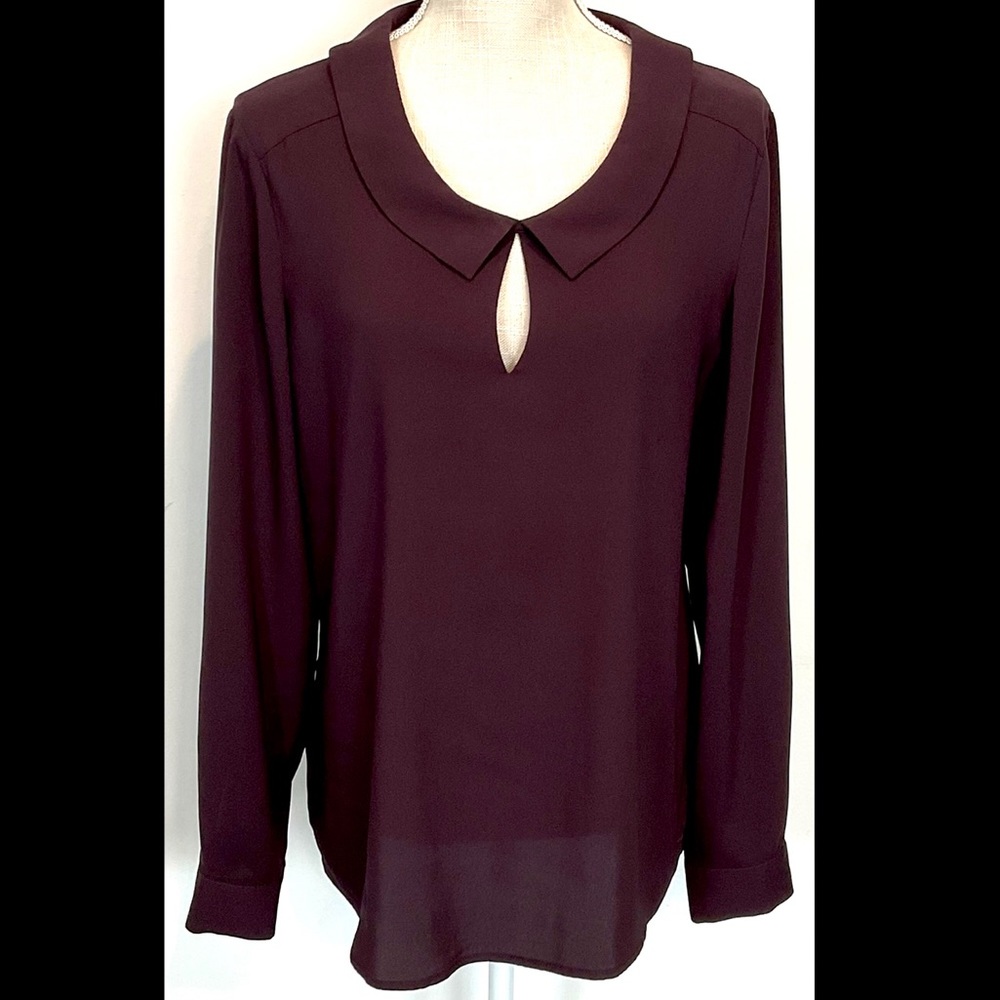 Ann Taylor Burgundy/Purple Blouse - EUC